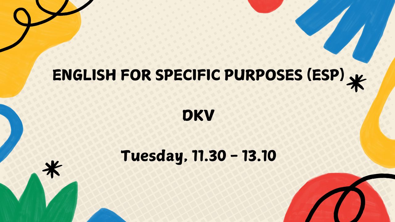 K-23 MKU201  English for Specific Purposes-DKV 